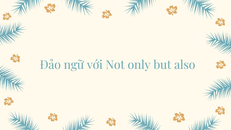 Cấu trúc câu đảo ngữ với Not only but also